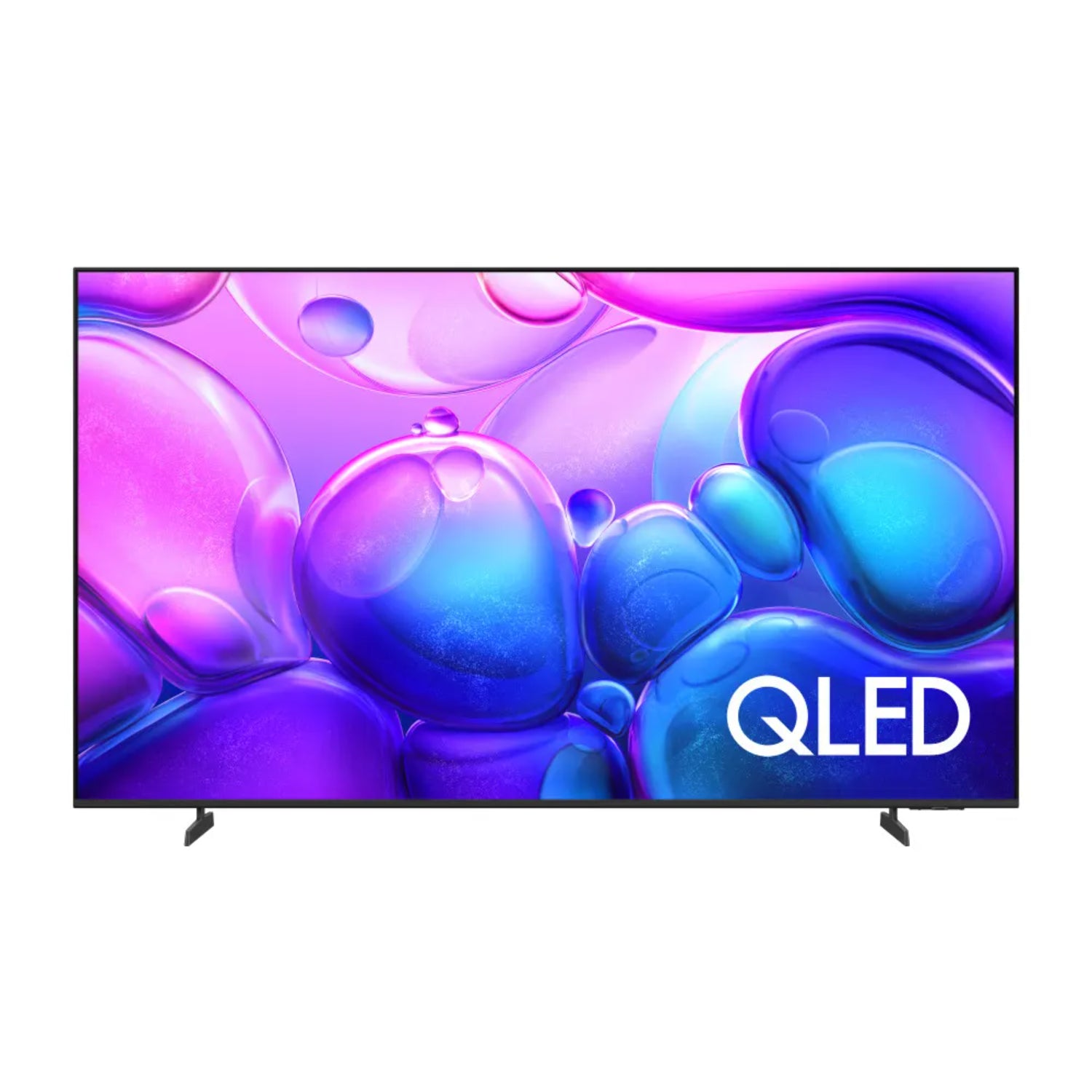 Televisor 75 pulgadas QLED de Samsung, vista frontal con colores vibrantes